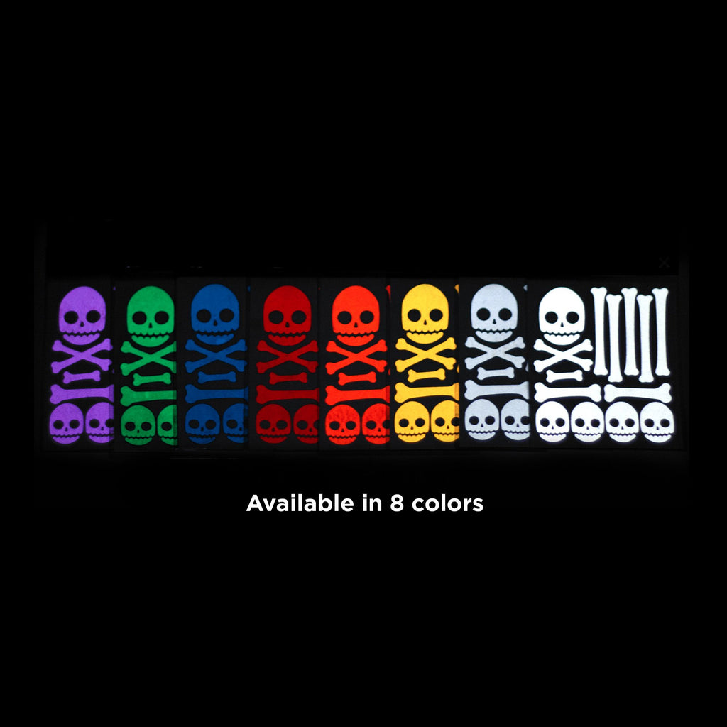 RydeSafe Reflective Decals Skull & Bones Kit, Black