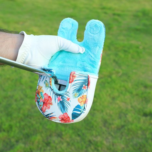 BAIRBRE Golf Club Covers Driver Covers Fairway Wood Headcover Hybrid Cover Leather Mallet Putter Covers Blade Headcovers Golf Head Covers for Most Brand (for Df3 Putter)
