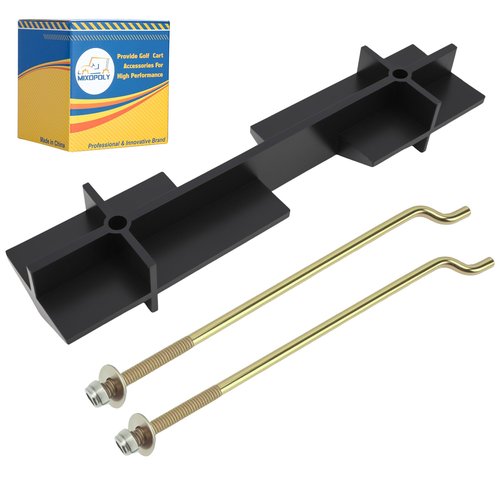 Mixopoly Golf Cart Battery Hold Down Plate with Rods Kit Fits EZGO TXT & RXV 1994-up Electric Models (Six Batteries, 2 * 3 Arrangement), OEM # 70045-G01, 612867, 01101-G01