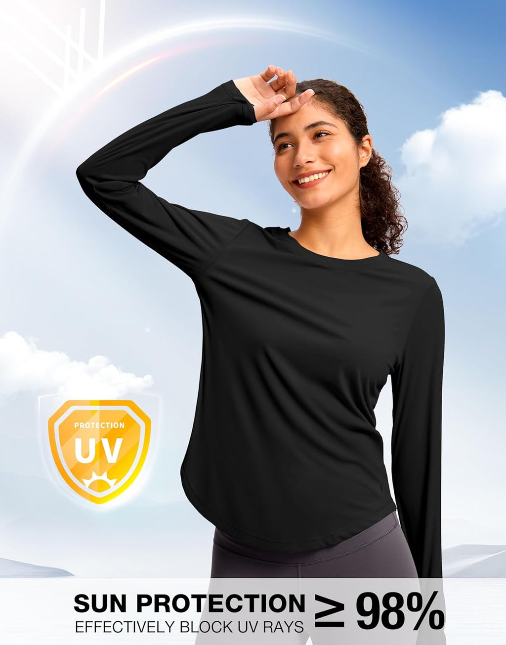 Soothfeel Women's Long Sleeve Sun Shirt - UPF 50+ UV Protection, Lightweight Quick-Dry Hiking Top