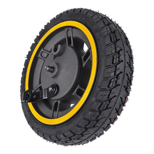 Karlak 10 Inch 60/70-6.5 Front Wheel Tire Replment for Ninebot MAX G30 G30D Electric Scooter Front Wheel Hub with Drum Brake