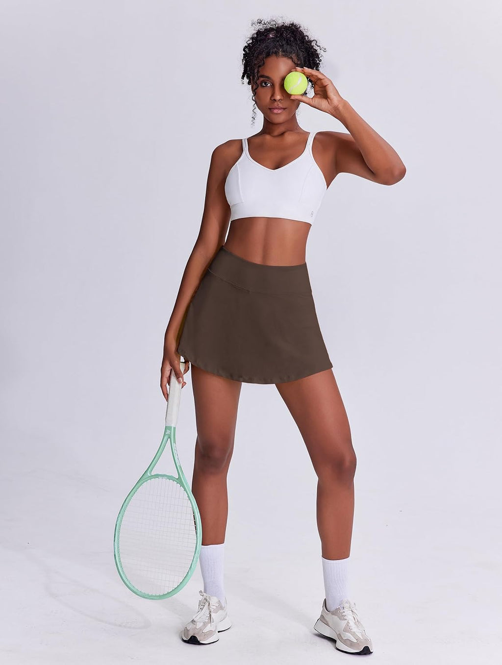 PINSPARK Tennis Skirts for Women - Lightweight Pleated Athletic Skort with Shorts Pocket for Golf & Pickleball
