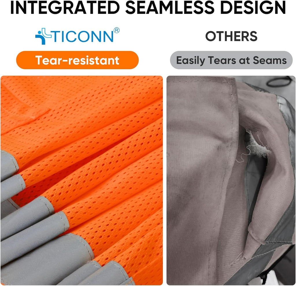TICONN High Visibility Reflective Safety Vest - ANSI II Compliant | 2-Pack or 4-Pack Options