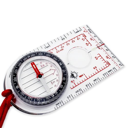 Sun Company ProMap - Ultra Lightweight Baseplate Map Compass with Declination Scale - Accurate Orienteering Compass for Hiking, Backpacking, Camping, and Survival Navigation