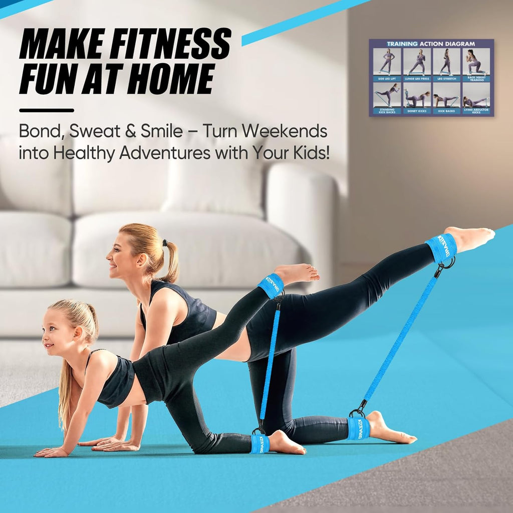 Skiennix Ankle Resistance Bands - Adjustable Cuffs for Leg & Glutes Workout | Home Gym Fitness Equipment