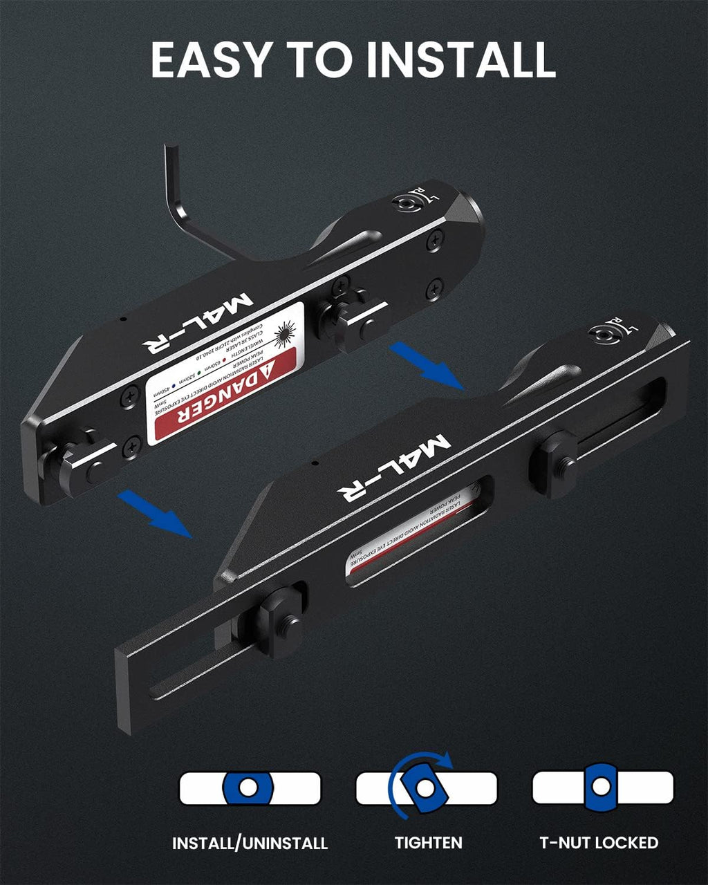 Votatu M4L-R Red Laser Sight - Ultra Low-Profile Tactical Compact Beam with Strobe Function