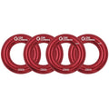 GM CLIMBING Red Small Rappel Ring 25kN for Rock Climbing Arborist Rescue Slackline Hammock Pack of 4