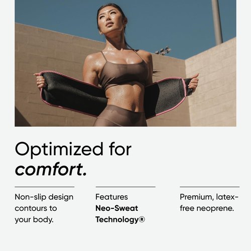 Sports Research Sweet Sweat Waist Trimmer Extra-Coverage (XC) - Premium Sweat Enhancing Fitness Band with More Belly Coverage - Adjustable Fit · Latex-Free Neoprene · More Coverage - XXL Black
