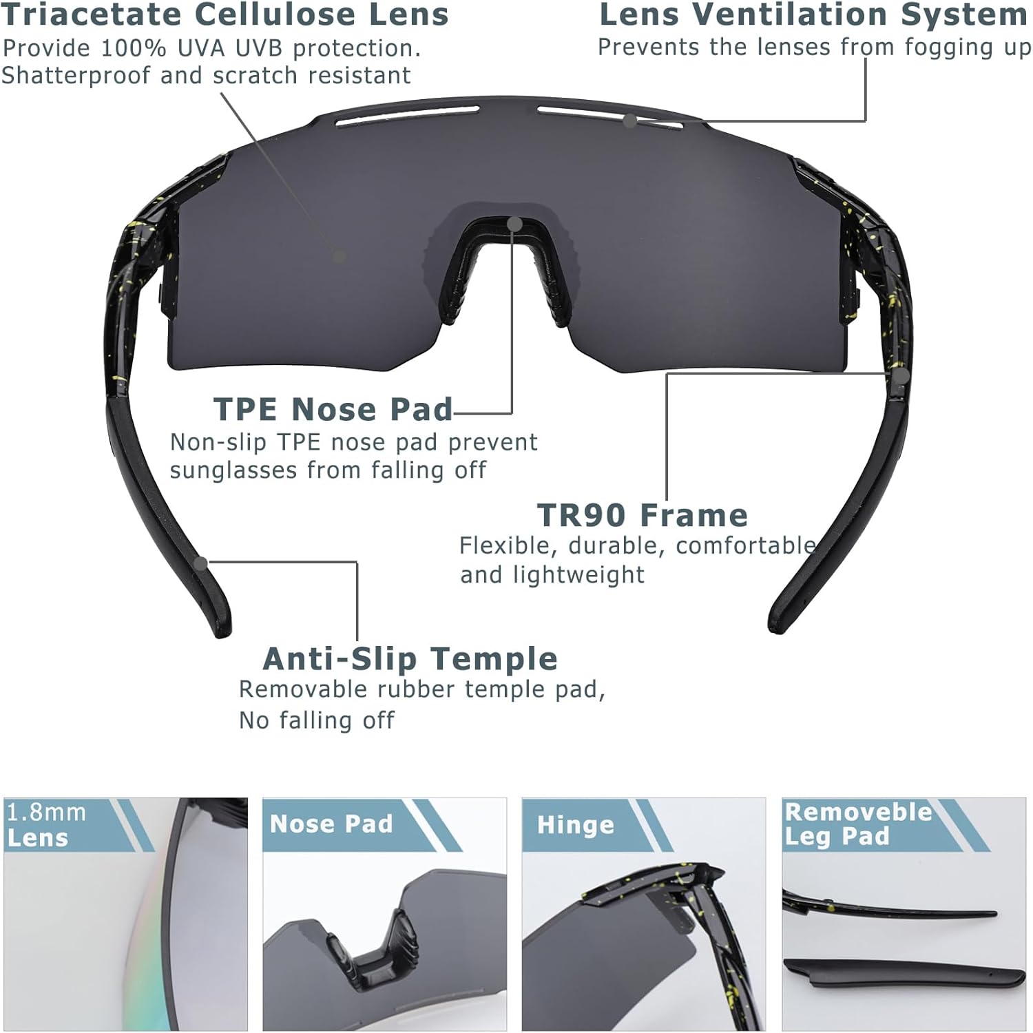 Skiennix Kids Sunglasses - UV400 Protection Goggles for Boys & Girls Aged 6-14 | Ideal for Sports & Outdoor Activities