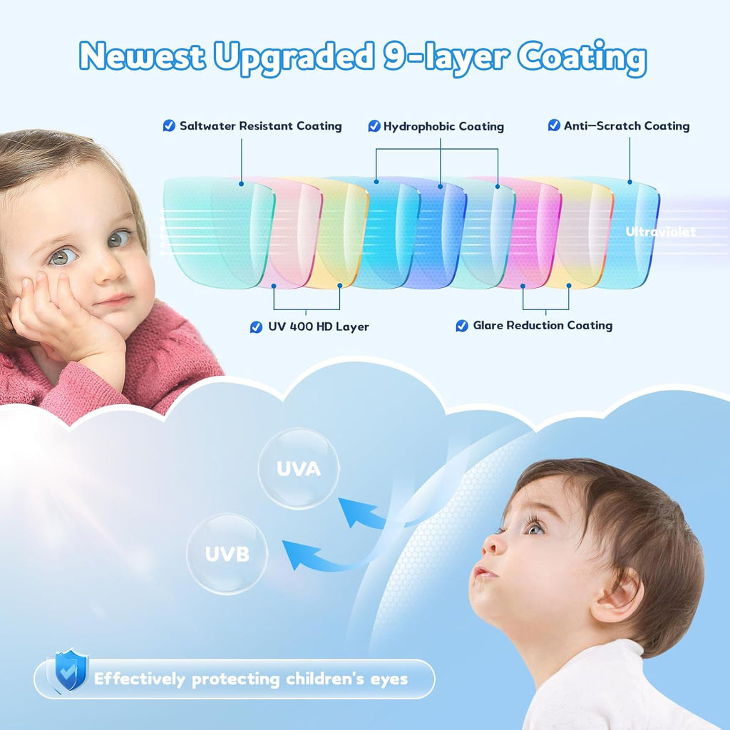 Skiennix Baby Sunglasses - UV400 Protection for Infants & Toddlers, 3 Pack for Ages 0-24 Months
