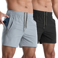 Skiennix Men's Athletic Shorts - Quick Dry Lightweight 5-Inch Gym & Running Shorts with Pockets | 2 Pack