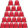 GoodtoU Drawstring Backpack - Durable Nylon Cinch Sack Gym Bag for Sports & Travel | 20-Pack, Cherry