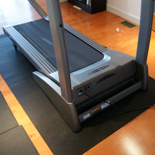Rubber Cal Treadmill Mat, Black, 3/16-Inch x 4 x 6.5-Feet