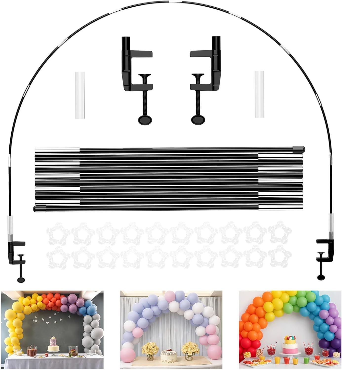 Skiennix Table Balloon Arch Kit - 13FT Adjustable Stand for Wedding, Baby Shower & Birthday Decor