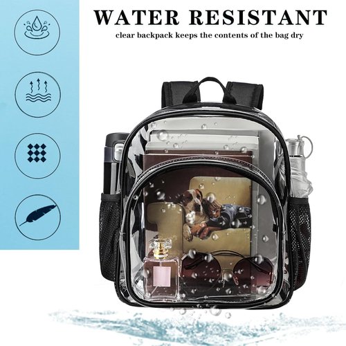 Clear Backpack - Stadium Approved 12x12x6 | Ideal for Concerts, Work, Festivals & Security