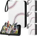 Sanwuta Baseball Card Binders - 6 Pack with 2400 Pockets, Zipper & Removable Sleeves | Double-Sided Storage Album