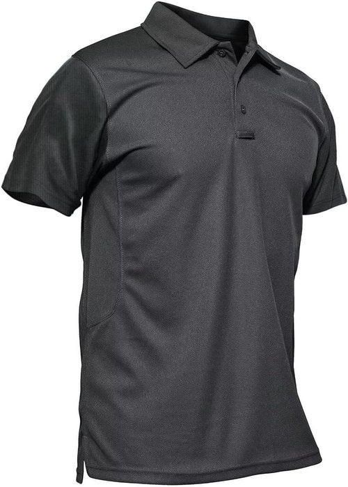 MAGCOMSEN Men's Polo Shirt - Quick Dry Tactical Performance Golf Shirt | Short Sleeve Pique Jersey