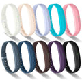 Greeninsync Bands for Flex 2, Replacement for Flex 2 Silicone Sport Wristbands Strap Small with Metal Clasps and Fasteners for Flex 2 Fitness Smart Watch Women Girls 10Pack