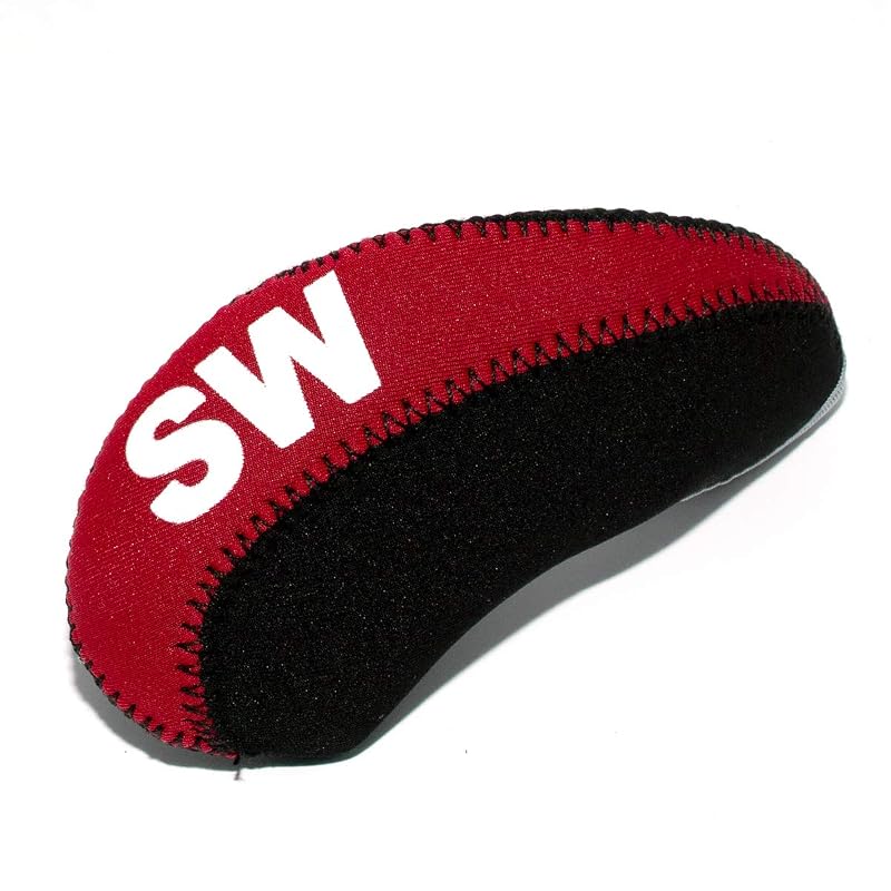 Variation Red-Black: Neoprene Golf Iron Head Covers Set, 11 Pieces - Fits Right-Handed For M5 M6 Taylormade, Callaway, PXG