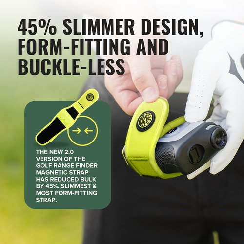 Stripebird - 2.0 Slim Magnetic Golf Rangefinder Strap (Volt - Form Fitting & No Buckle Strap)