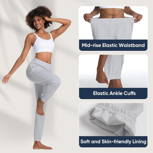 Meridiana Women's High-Waisted Joggers - Comfy Athletic Yoga Lounge Pants for Gym & Running