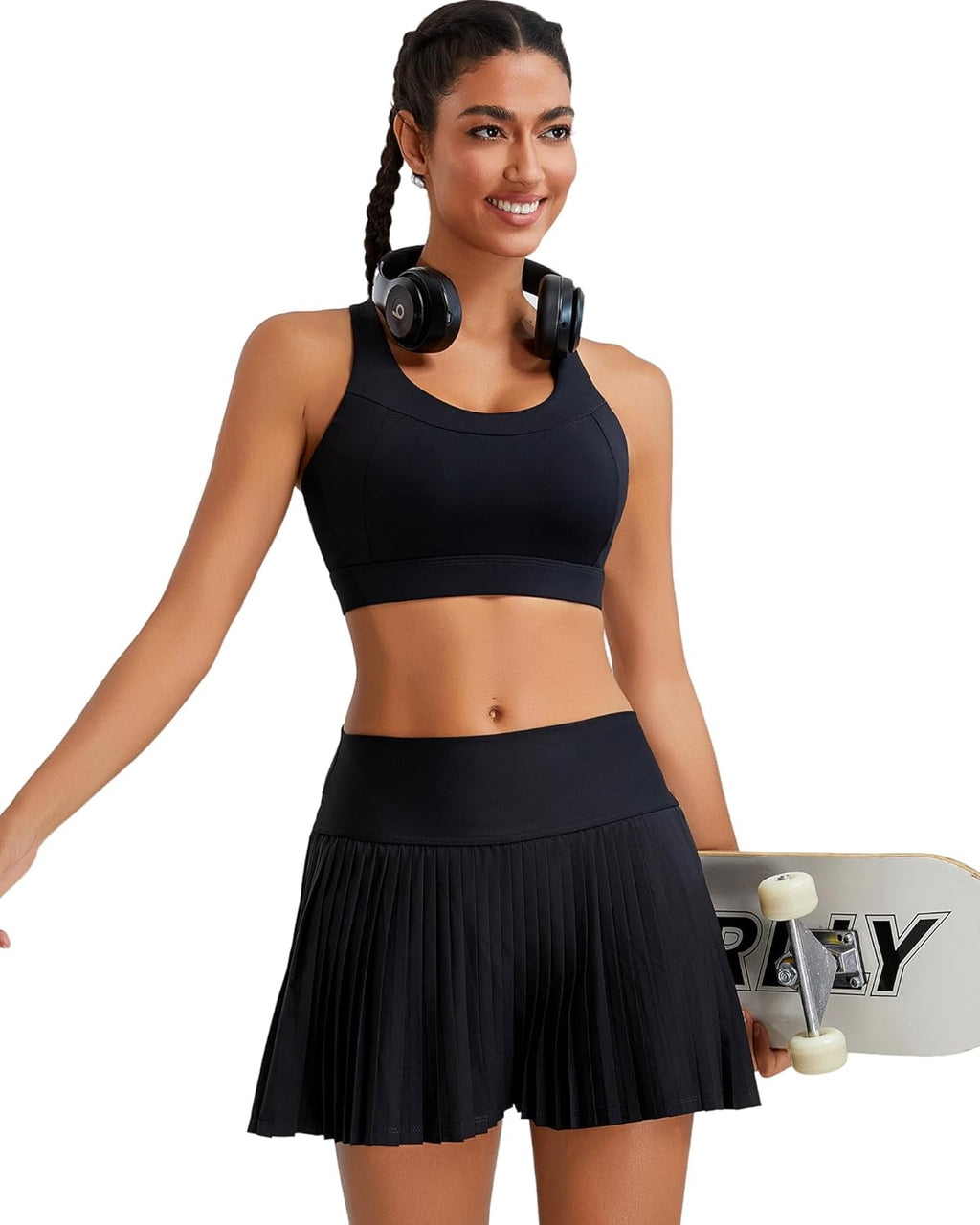 RUNNING GIRL Sports Bra - High Impact Support with Adjustable Straps & Sewn-In Pads | Women's Activewear