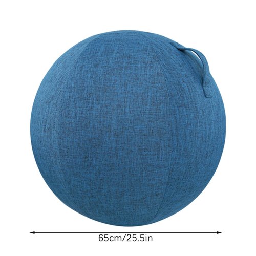 Cotton Linen Yoga Ball Cover Thickened Non Slip Lining Effectively Protects The Ball Against dust and wear and Tear Pilates, Yoga, Home Fitness Must Have Specially Designed (65cm)