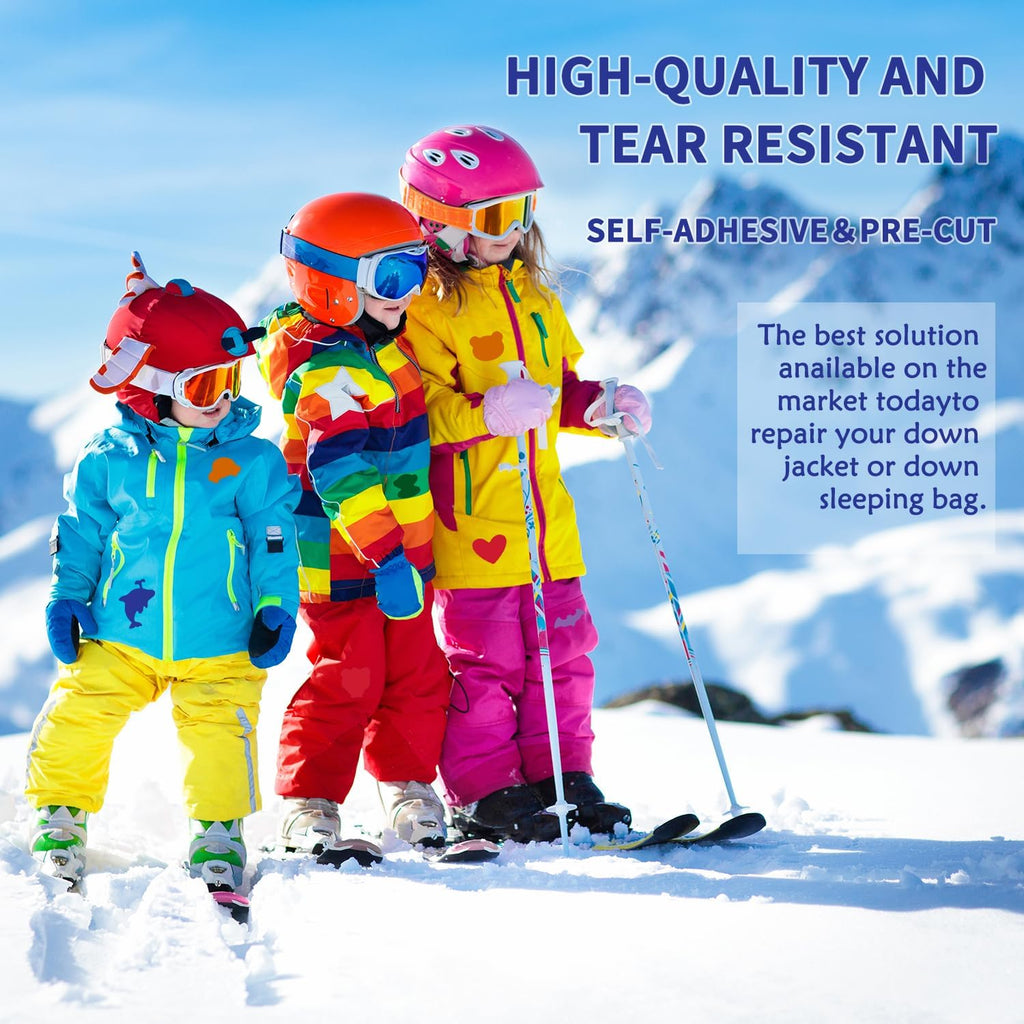 OSDAMCHEN Down Jacket Repair Patch Kit - Waterproof Self-Adhesive Nylon Patches for Puffer Jackets & Gear | 8 Sheets