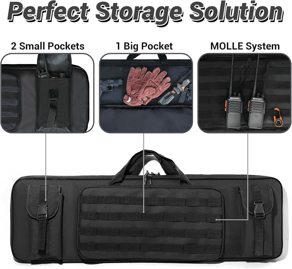 Skiennix Soft Gun Case - Durable Oxford Fabric Rifle & Shotgun Backpack | 47" & 36" with Tactical Pockets