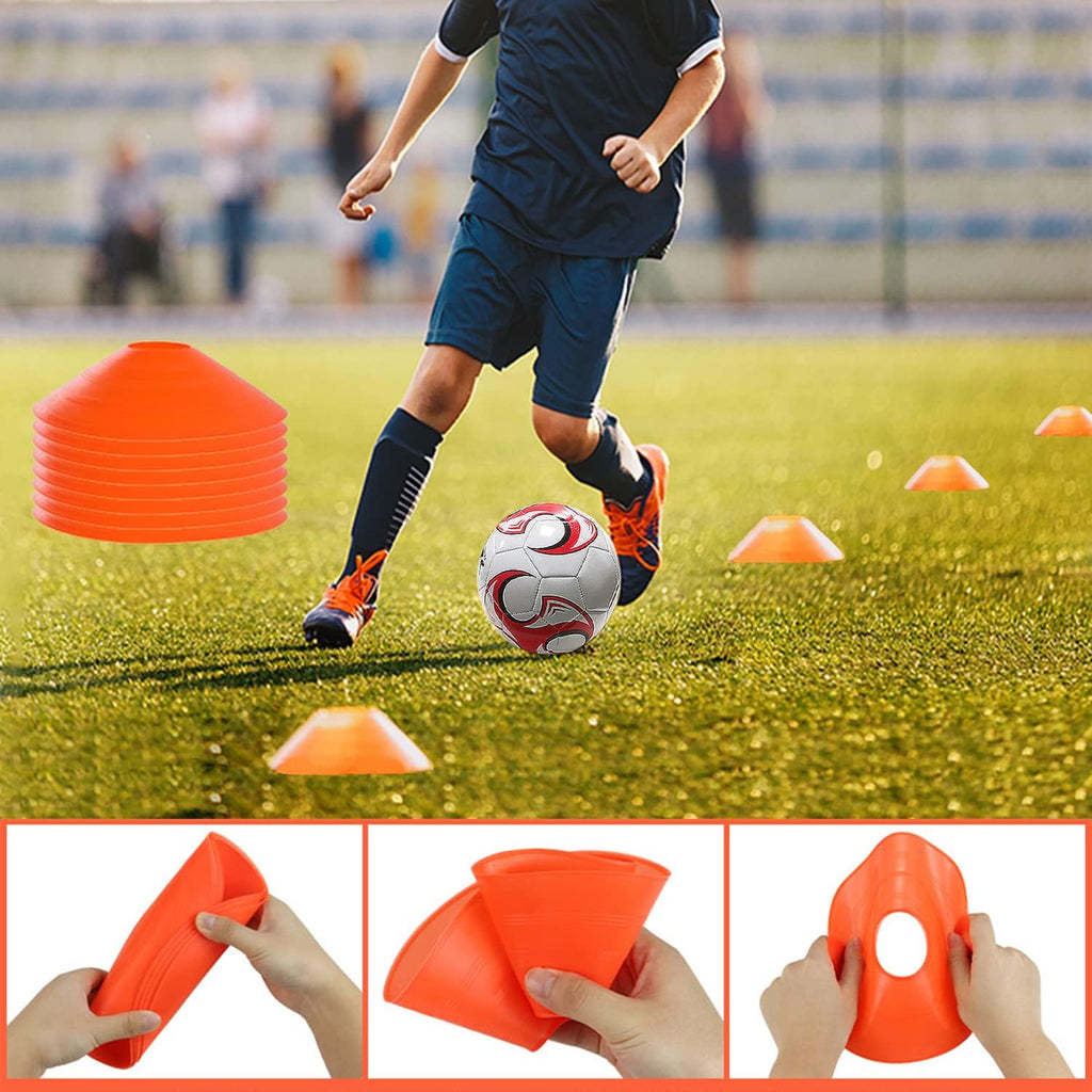 Skiennix Kids Soccer Goals - Durable 4'x3' Pop Up Net Set with Ball, Pump, Cones & Carry Bag