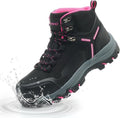 Kezhiho Waterproof Steel Toe Boots - Lightweight Non-Slip Safety Shoes for Women | Wide Width, Durable Design