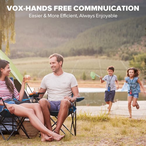 Wishouse Walkie Talkies for Kids Adults - Long Range Rechargeable 2 Way Radios,Gift,Hiking Accessories Camping Gear with Lamp,SOS Siren,NOAA Weather Alert,VOX,Easy to Use 6 Pack