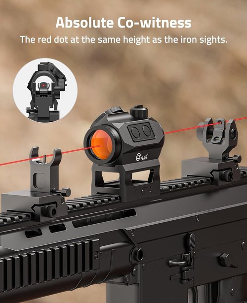 CVLIFE Red/Green Dot Sight - Motion Awake & Auto Off | 1x20mm 2MOA Waterproof Rifle Scope