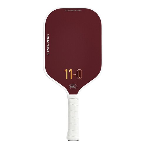 Eleven Zero EZ Power K-16mm Thermoformed Pro Pickleball Paddle | Red Aramid & Raw Carbon Fiber Weave | T700 High-Friction Surface for Control & Spin | Pickle Ball Paddle | Pickleball Rackets