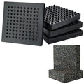 BXI Exercise Equipment Mat - 4 x 4 x 0.8 Inches 4 Pack + Anti Vibration Isolation Pads - 6 X 6 X 2 inches 2 Pack Rubber & Cork Pad