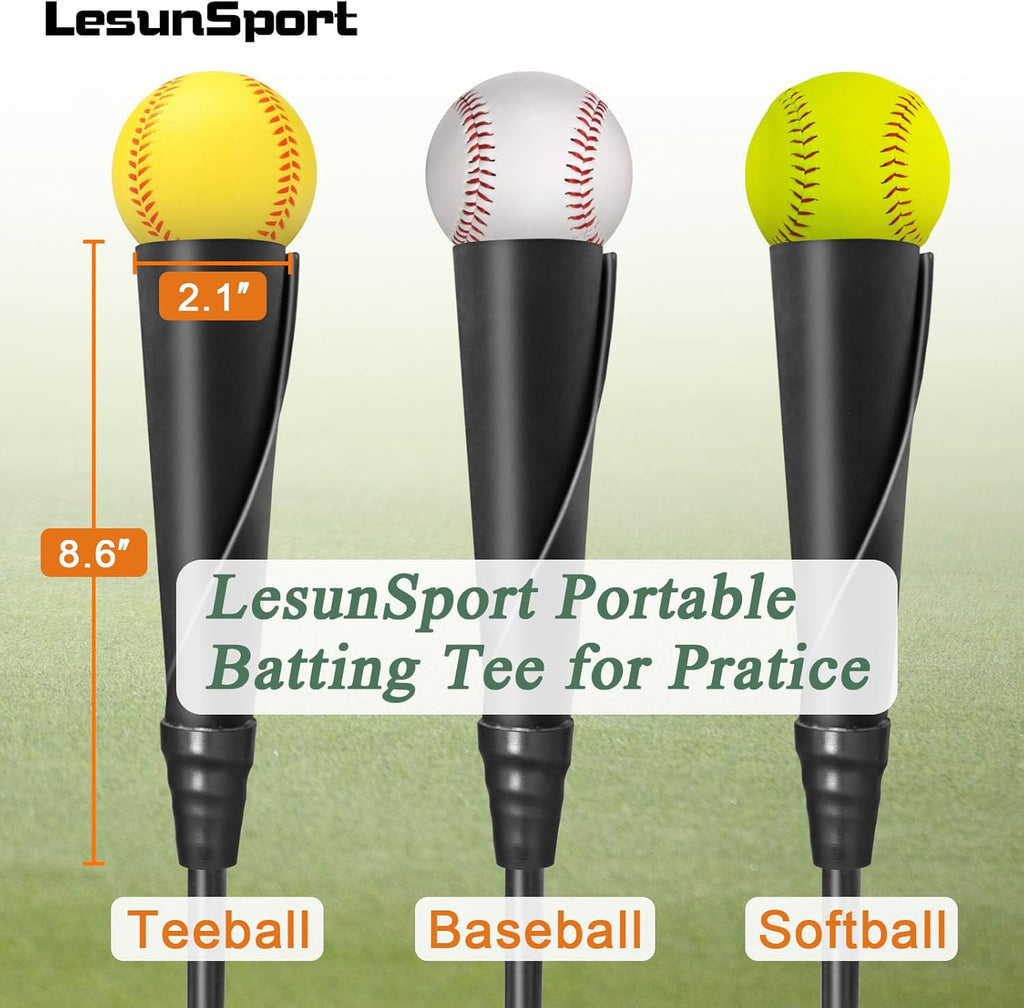 Skiennix Portable Baseball Batting Tee - Adjustable 24-46 Inches, Heavy-Duty Metal Base | Easy Assembly for Baseball, Softball, T-Ball
