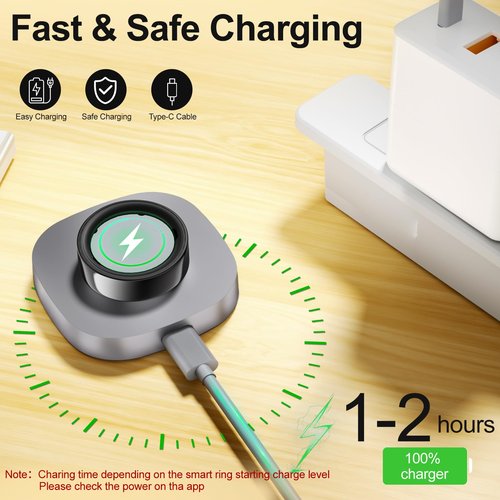 Snyeest Compatible with Aura-Ring Gen 4 Charger -Size 9- Charging Dock and USB-C Cable Replacement Accessories