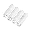 A ABSOPRO 4pcs Aluminum Alloy Rear Foot Pegs Footrests Universal Silver Tone for BMX MTB Bike Bicycle Fit 3/8 Inch Axles Item Replacement