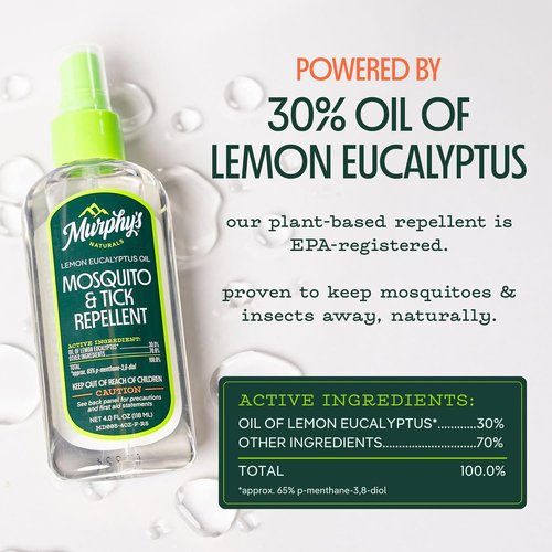 Murphy's Naturals Mosquito & Tick Repellent Spray - Oil of Lemon Eucalyptus, 2 Oz Pump | 3-Pack