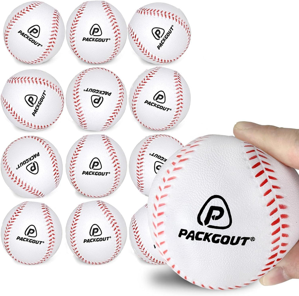 PACKGOUT Soft Foam Baseballs - Ideal Practice & Replacement Balls for Kids and Teenagers