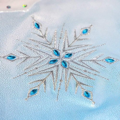 HOZIY Leotards for Girls - Sparkly Snowflake Biketard in Blue, Purple & Hot Pink | Perfect for Gymnastics