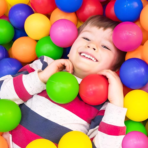 MW SPORTS Ball Pit Balls - Crush Proof, Phthalate & BPA Free - Assorted Colors in Mesh Bag (50 Balls)