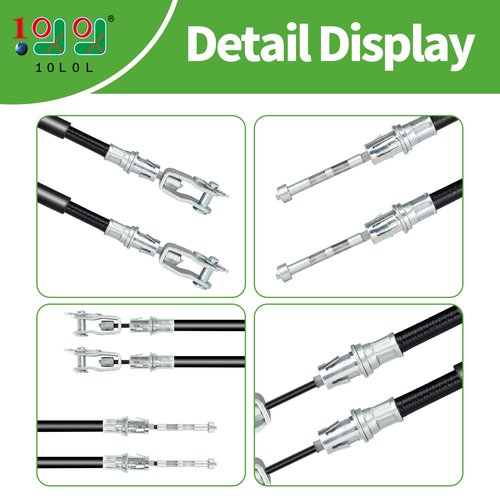 10L0L Golf Cart Brake Cable Set Compatible with Club Car Precedent 2004-up & Tempo 2018-up, L+R Driver and Passenger Side, Replace OEM 103528701 102557501 103528702 102557502