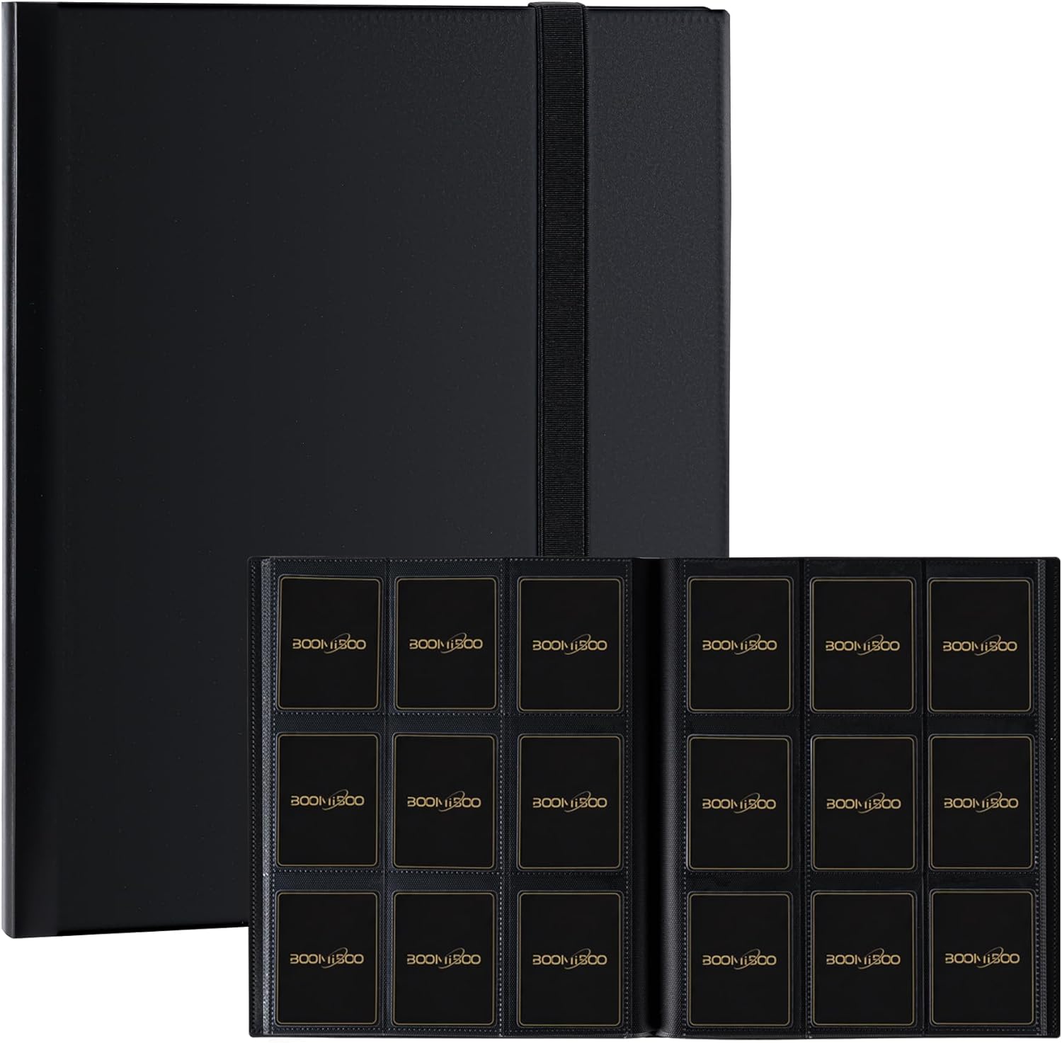 Skiennix Card Binder - 9 Pocket Storage Album for YuGiOh, MTG & TCG Cards | Sturdy Black Design