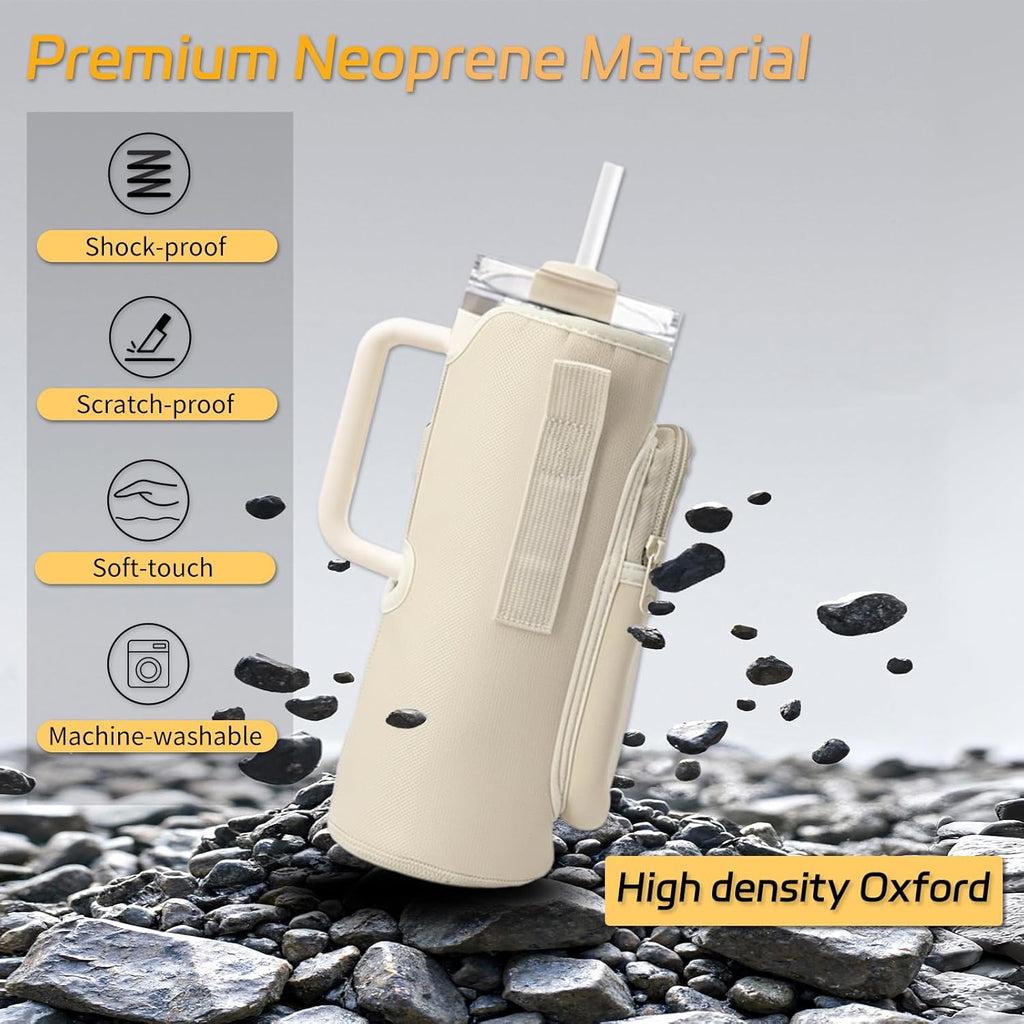 Skiennix Water Bottle Holder - Insulated Crossbody Sling Bag with Phone Pocket for Hiking & Camping