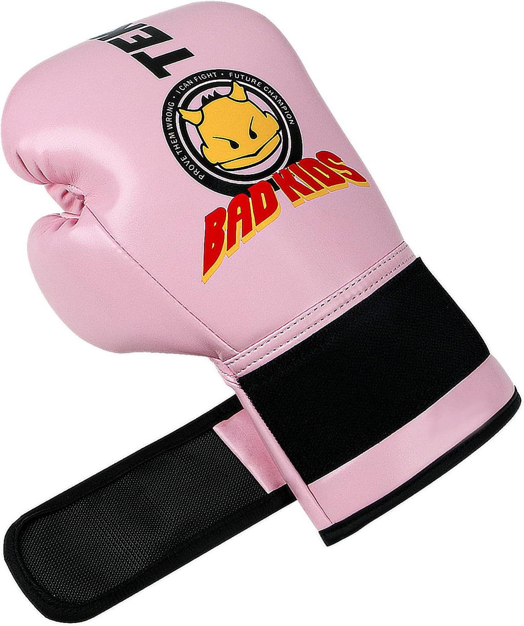 TEKXYZ Kids Boxing Gloves - Synthetic Leather Training Gloves in Vivid Colors for Ages 3-12