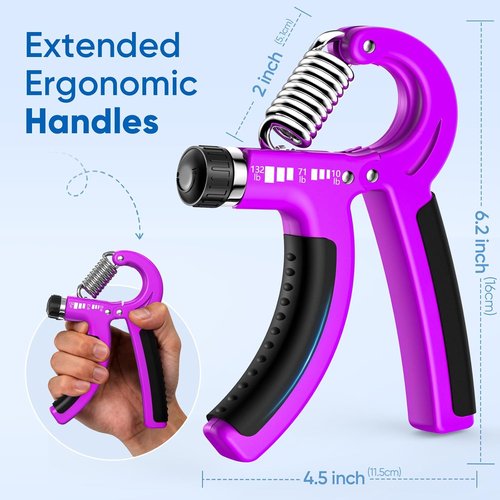 FitBeast Grip Strength Trainer - Adjustable Hand Grip Strengthener for Rehab & Strength Training | 10-132 lbs Resistance