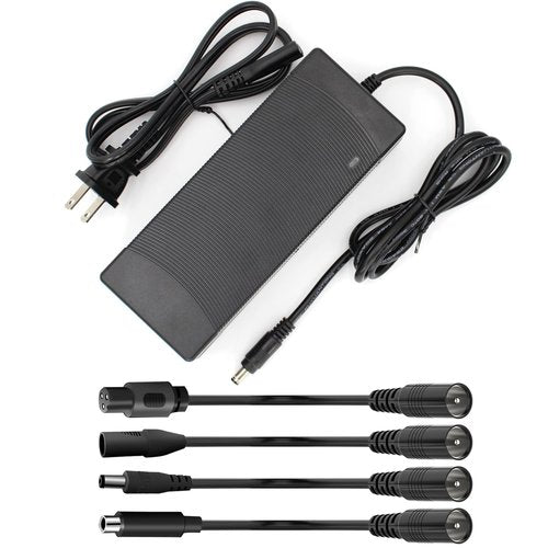 54.6V 2A Ebike Electric Scooter Charger for 48V Lithium Battery, 5 Adapter Plugs Fast Replacement Charger Compatible with Rad Power Bikes, Velotric, Heybike, Juiced, Ecotric - UL Listed