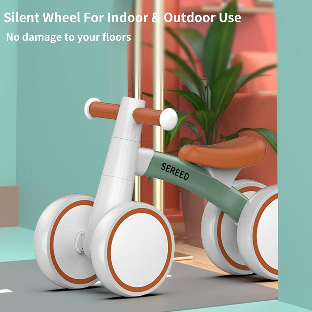 SEREED Baby Balance Bike - 4-Wheel Toddler Bike for 1-Year-Olds | Ideal First Birthday Gift