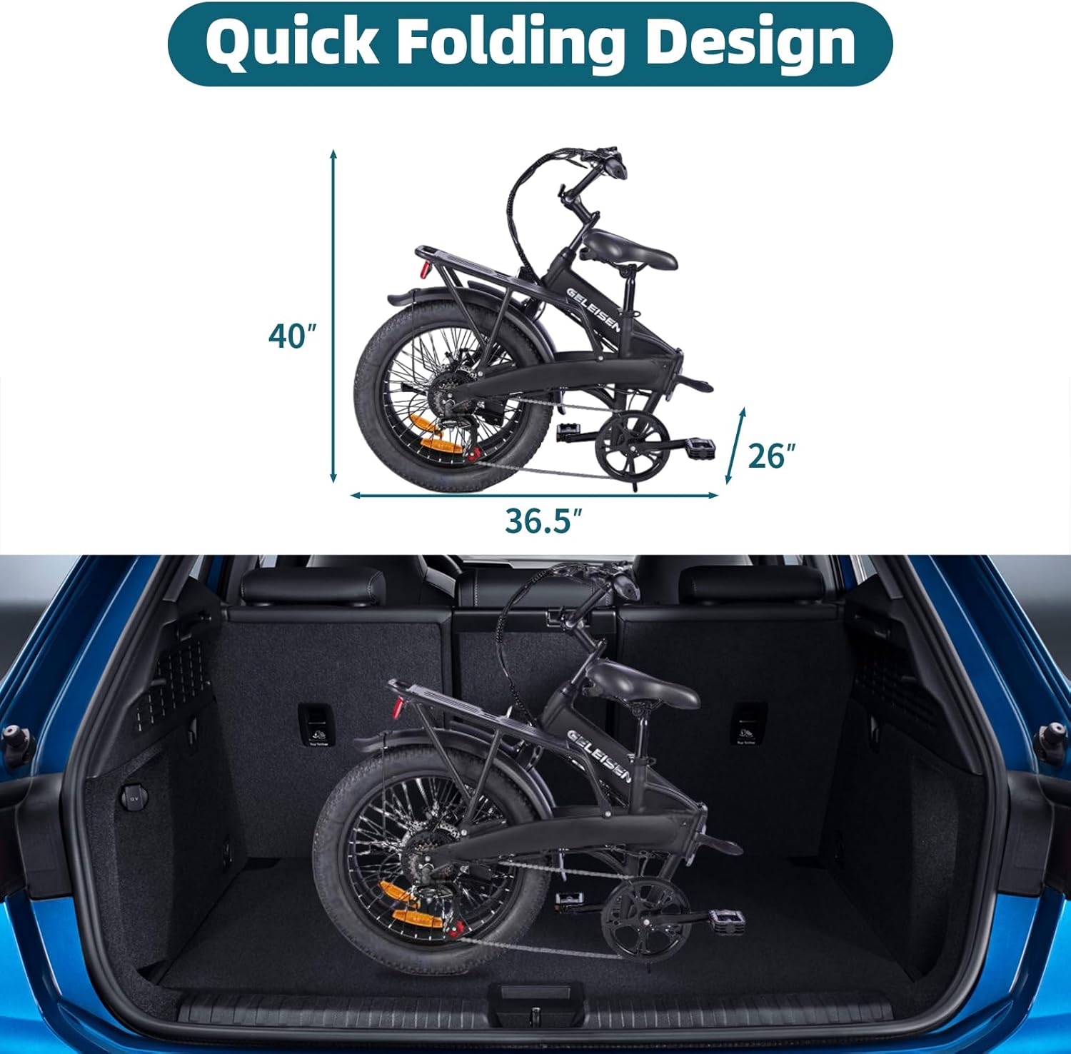 Skiennix Folding Electric Bike - 20" Fat Tire Ebike with 374.4Wh Battery & LCD Display | 20MPH Speed, 6 Gears